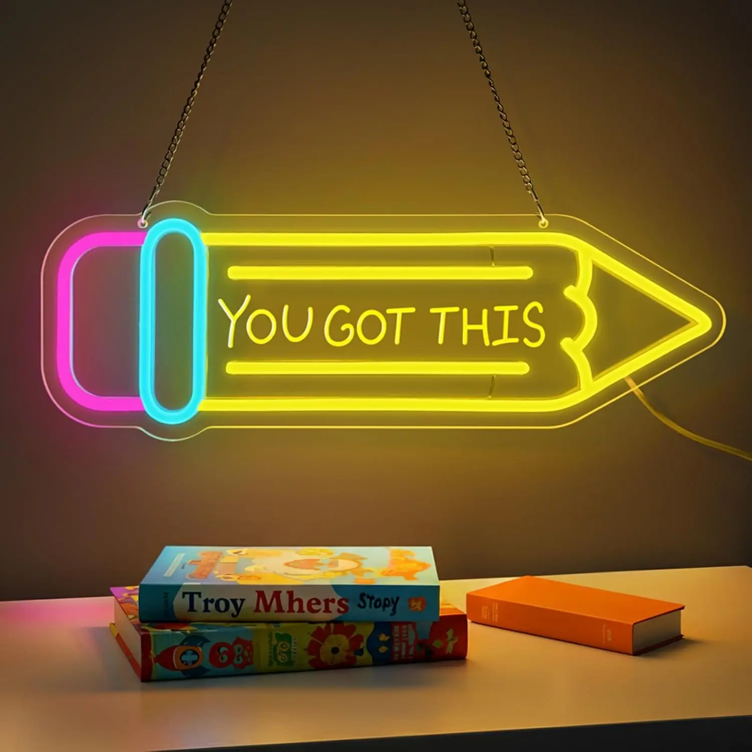 Pencil Neon Sign USB Powered LED Light for Inspirational Classroom Library Kids Room Bedroom Decoration Gift Art Wall Light
Pencil Neon Sign USB Powered LED Light for Inspirational Classroom Library Kids Room Bedroom Decoration Gift Art Wall Light