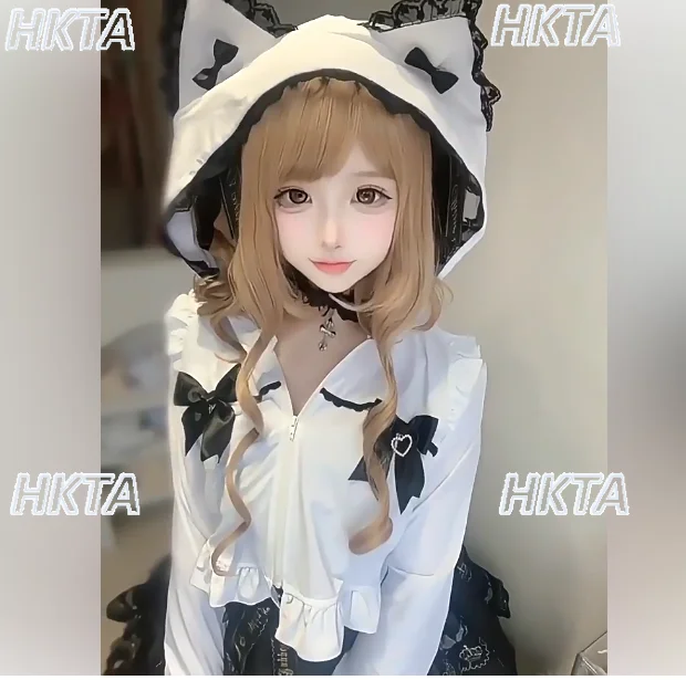 Оригинальная белая солнцезащитная куртка с кошачьими ушками в стиле Лолиты, японский милый милый кардиган на молнии с капюшоном и бантом для девочек, пальто
Оригинальная белая солнцезащитная куртка с кошачьими ушками в стиле Лолиты, японский милый милый кардиган на молнии с капюшоном и бантом для девочек, пальто