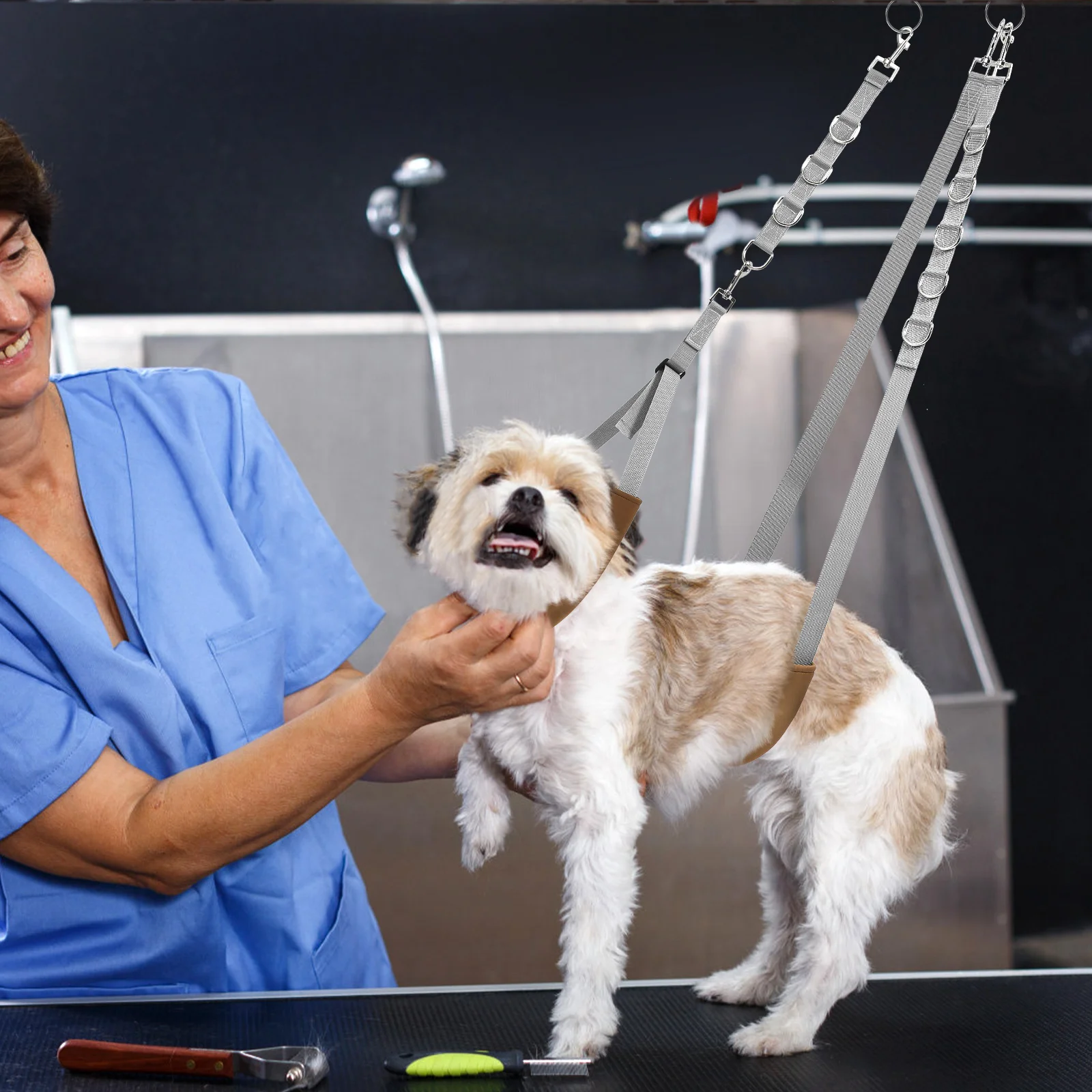 Pet Grooming Kit Dog Accessories Extensions Table Reflective 360 Degree Swivel Durable Nylon Adjustable Length Dog Bathing Cord
Pet Grooming Kit Dog Accessories Extensions Table Reflective 360 Degree Swivel Durable Nylon Adjustable Length Dog Bathing Cord