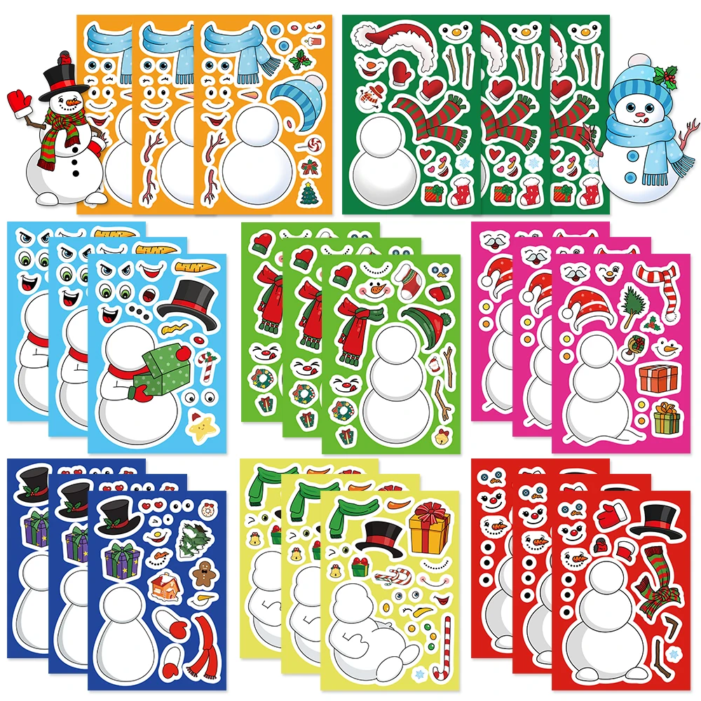8 листов Снеговик, наклейка «Сделай лицо», сборка «сделай сам», головоломка, украшение для рождественской вечеринки, игра для подростков, взрослых, студентов, наклейки
8 листов Снеговик, наклейка «Сделай лицо», сборка «сделай сам», головоломка, украшение для рождественской вечеринки, игра для подростков, взрослых, студентов, наклейки