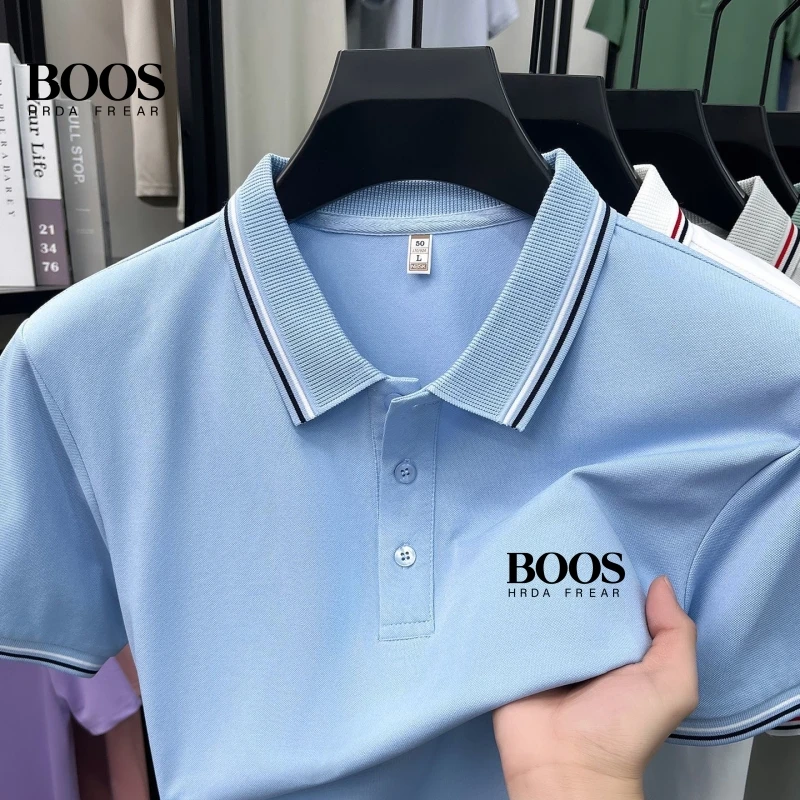 New summer high-quality short sleeved polo shirt for men, fashionable, casual, breathable, sweat absorbing, versatile top
New summer high-quality short sleeved polo shirt for men, fashionable, casual, breathable, sweat absorbing, versatile top