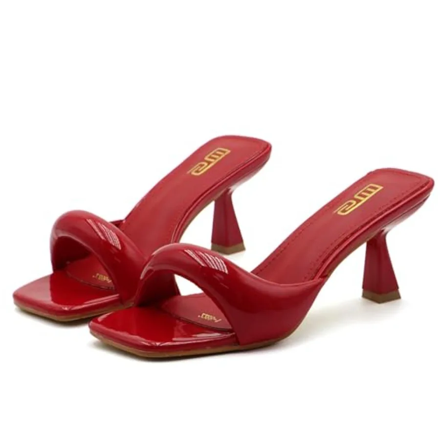 Women's Leather One Band Square Open Toe Stiletto Slide Sandals Fashion Slip-On Sexy Kitten Heel Mule Sandals Wedding Party Eve
Women's Leather One Band Square Open Toe Stiletto Slide Sandals Fashion Slip-On Sexy Kitten Heel Mule Sandals Wedding Party Eve
