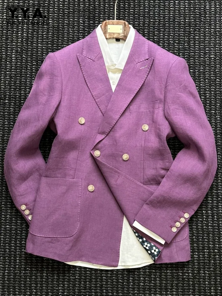 Summer Mens Business Work 100% Linen Blazer Breathable Thin Style Jacket High Quality Office Double Breasted Slim Fit Suit Coat
Summer Mens Business Work 100% Linen Blazer Breathable Thin Style Jacket High Quality Office Double Breasted Slim Fit Suit Coat