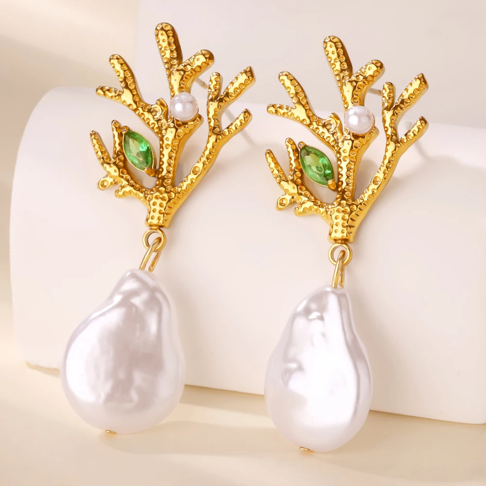 Luxury Zircon Earrings for Women Imitation Pearl Stainless Steel Earrings Trend 2025 Gold Color Female Daily Ear Jewelry aretes
Luxury Zircon Earrings for Women Imitation Pearl Stainless Steel Earrings Trend 2025 Gold Color Female Daily Ear Jewelry aretes