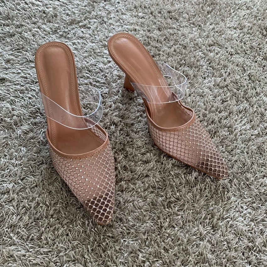 Luxury Brand Women shoes Pointed Toe Bright Rhinestone Design Mesh High Heels Elegant Party Nightclub Shoes for Ladies
Luxury Brand Women shoes Pointed Toe Bright Rhinestone Design Mesh High Heels Elegant Party Nightclub Shoes for Ladies