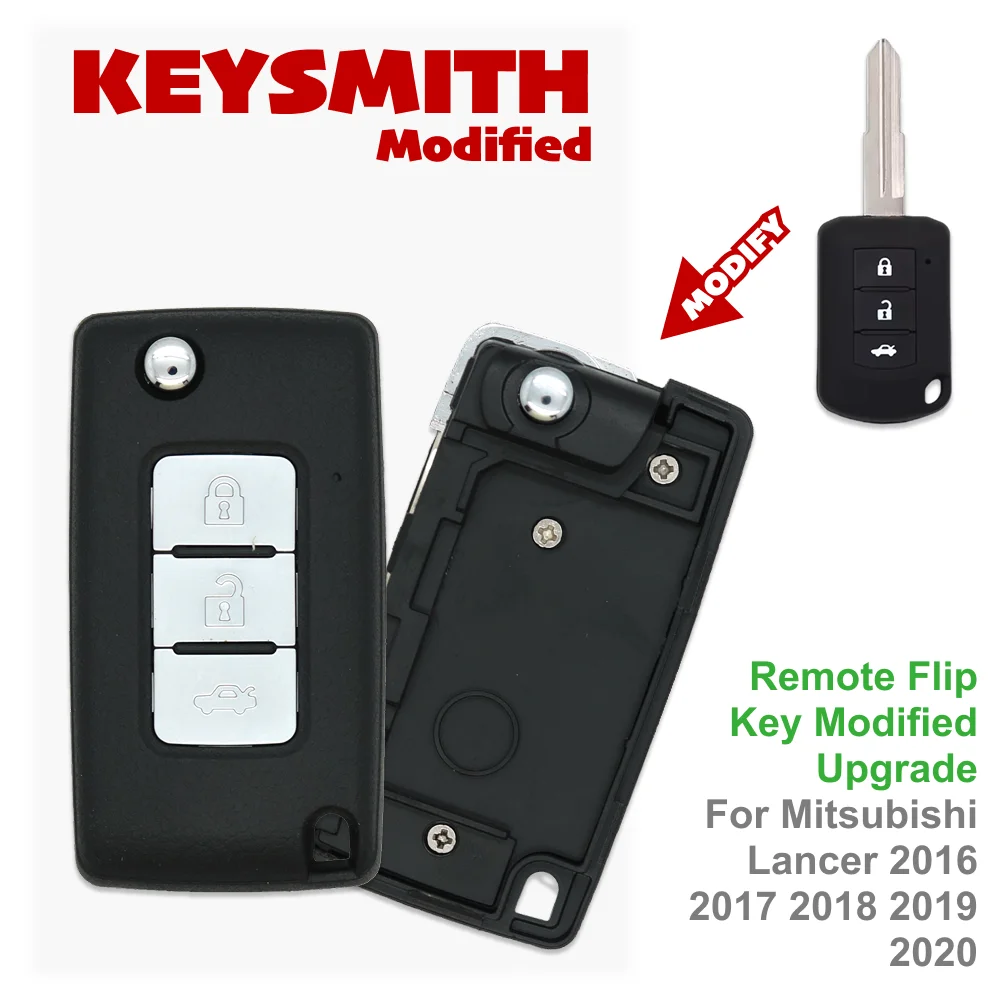 KEYSMITH Modified Flip Key MIT11 Blade Car Key Shell Case 2/3 Buttons Lock Unlock Trunk Upgrade For Mitsubishi Lancer 2016-2020
KEYSMITH Modified Flip Key MIT11 Blade Car Key Shell Case 2/3 Buttons Lock Unlock Trunk Upgrade For Mitsubishi Lancer 2016-2020