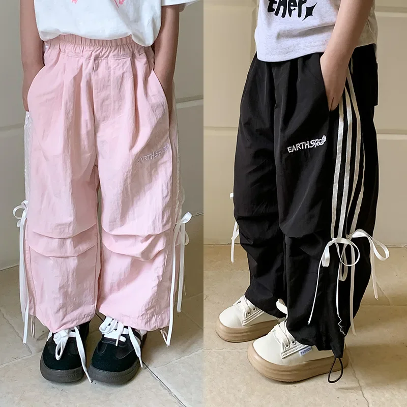 Girls Bow Pants 2024 Summer New Childrens Wear Thin Loose Sweet Cool Design Long Pants Girls Spring Summer Autumn Pants
Girls Bow Pants 2024 Summer New Childrens Wear Thin Loose Sweet Cool Design Long Pants Girls Spring Summer Autumn Pants