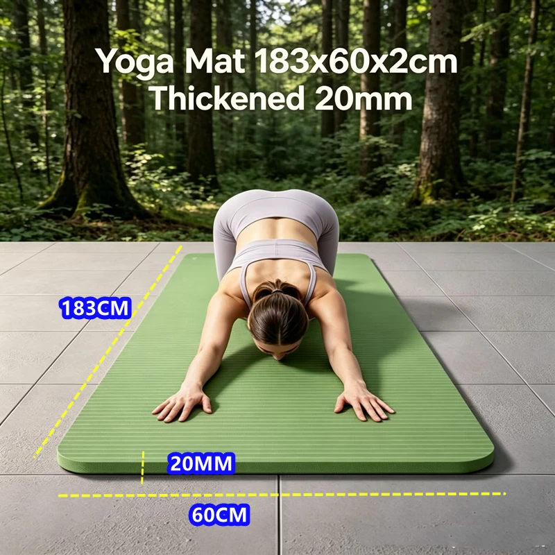 20MM Thick Widening By 60cm Yoga Mat Length 183cm Moisture-proof Outdoor Non-Slip Durable Camping Picnic Mat Fitness Workout
20MM Thick Widening By 60cm Yoga Mat Length 183cm Moisture-proof Outdoor Non-Slip Durable Camping Picnic Mat Fitness Workout
