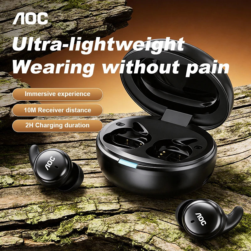 AOC AB5756C Bluetooth 6.0 Earbuds In-Ear Ergonomic Sleep Mode Voice Assistant Type-C Charging 13mm Driver Long Battery
AOC AB5756C Bluetooth 6.0 Earbuds In-Ear Ergonomic Sleep Mode Voice Assistant Type-C Charging 13mm Driver Long Battery