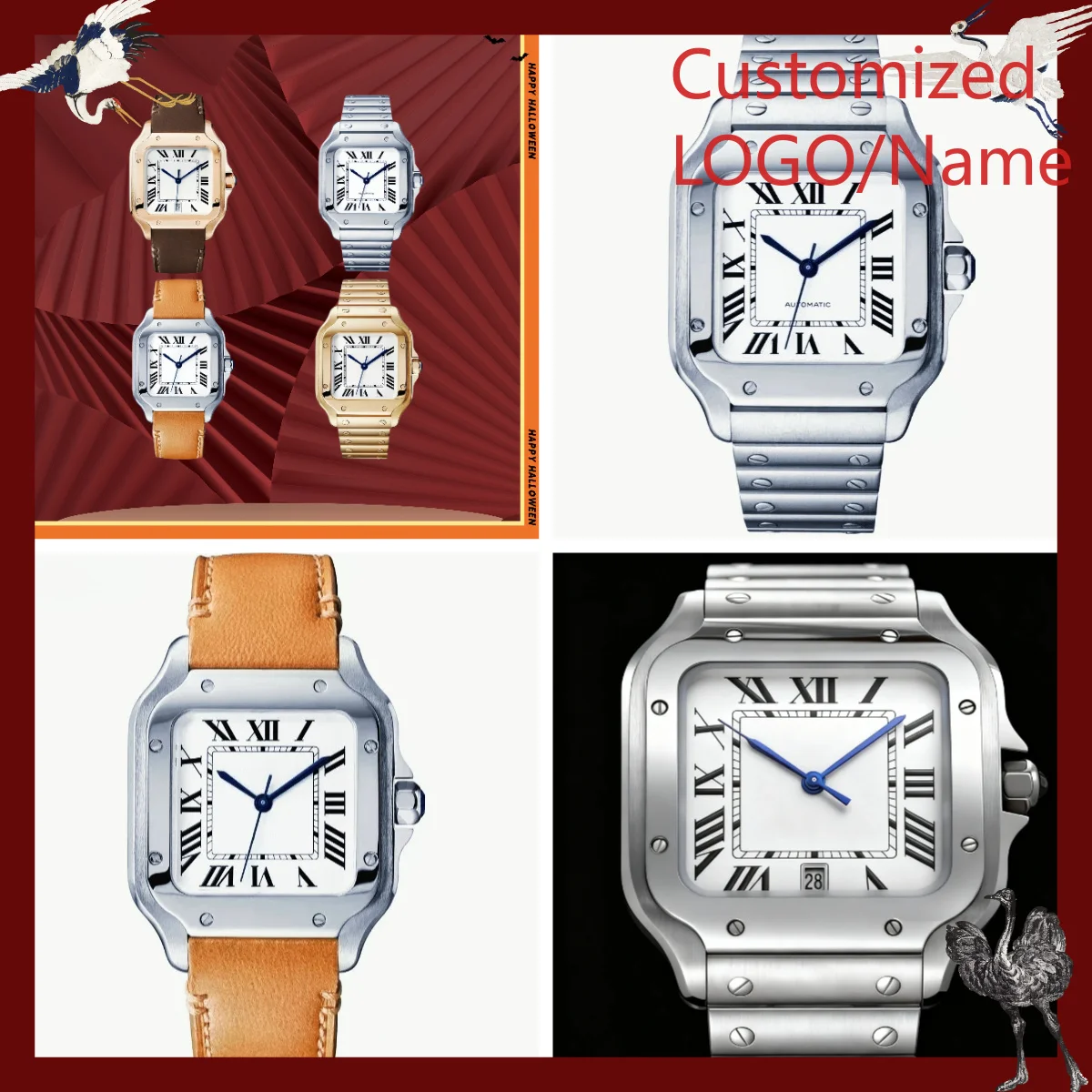 Customized Watches Unisex 3mm and 40mm Square Luminous Mechanical Automatic Watches
Customized Watches Unisex 3mm and 40mm Square Luminous Mechanical Automatic Watches