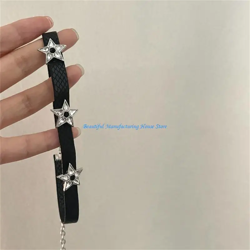 E56A Big Pentagram- Leather- O Choker DIY Metal Star Pendant Necklace for Women Punk Aesthetic Y2K Necklace Accessory
E56A Big Pentagram- Leather- O Choker DIY Metal Star Pendant Necklace for Women Punk Aesthetic Y2K Necklace Accessory