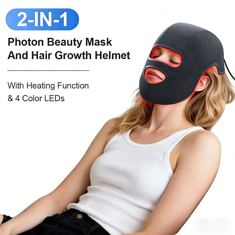 LED Face Mask Hair Growth Device LLLT 4 Colors 660nm 850nm Skin Rejuvenation&Whiten Anti Aging Prevent Hair Loss& Nourish Hair
LED Face Mask Hair Growth Device LLLT 4 Colors 660nm 850nm Skin Rejuvenation&Whiten Anti Aging Prevent Hair Loss& Nourish Hair