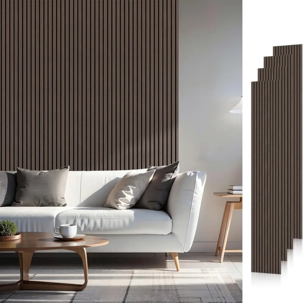 4Pcs Wood Slat Acoustic Panels 94.5" x 12.6" Soundproof Wall Panels,Dark Walnut
4Pcs Wood Slat Acoustic Panels 94.5" x 12.6" Soundproof Wall Panels,Dark Walnut