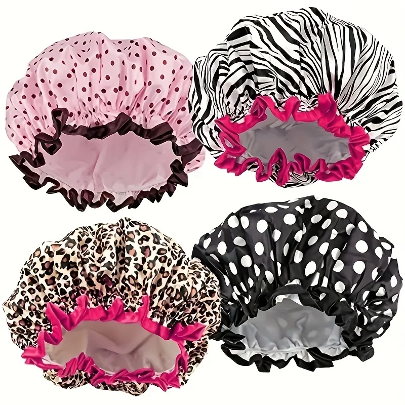 4pcs women's shower cap elastic reusable shower hair cap daily care hair shower cap suitable for both men and women
4pcs women's shower cap elastic reusable shower hair cap daily care hair shower cap suitable for both men and women