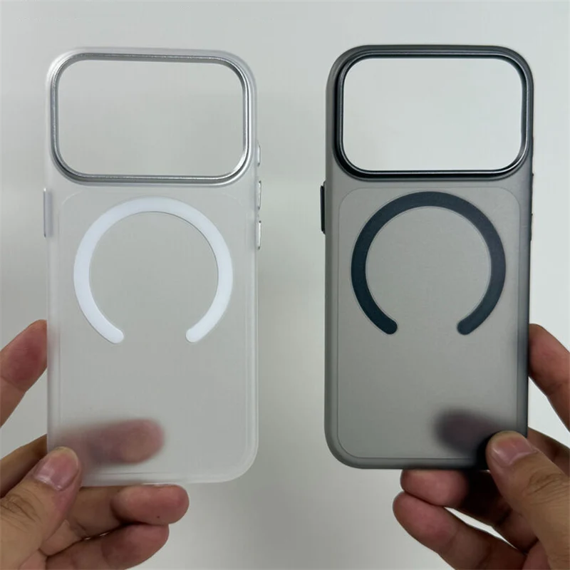Ultrathin Matte Translucent For Magsafe Case For iPhone 17Pro 17Pro Max Metal Lens Frame Magnetic Shockproof Hard Back Cover
Ultrathin Matte Translucent For Magsafe Case For iPhone 17Pro 17Pro Max Metal Lens Frame Magnetic Shockproof Hard Back Cover