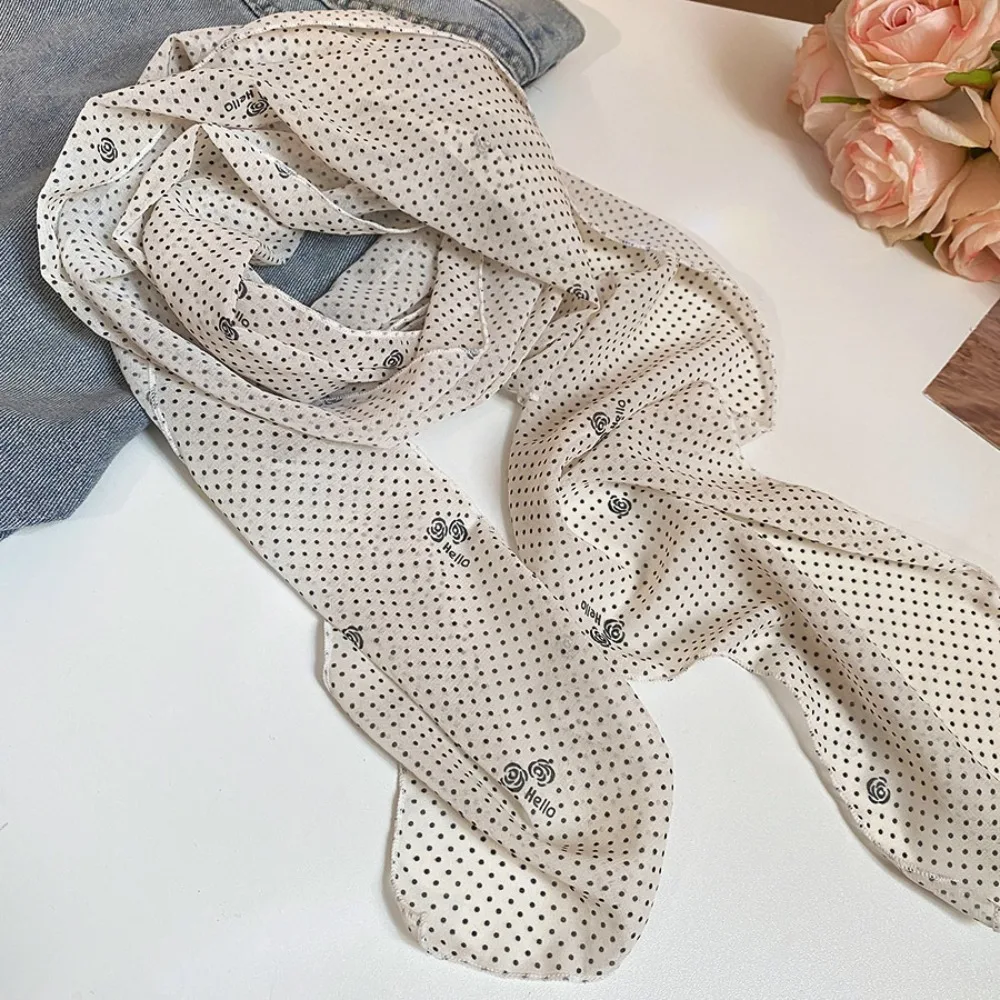 Новый элегантный шарф в горошек с лентой, тонкий шарф, повязка на голову, весна-лето, корейский шелковый пояс, шейный платок
Новый элегантный шарф в горошек с лентой, тонкий шарф, повязка на голову, весна-лето, корейский шелковый пояс, шейный платок