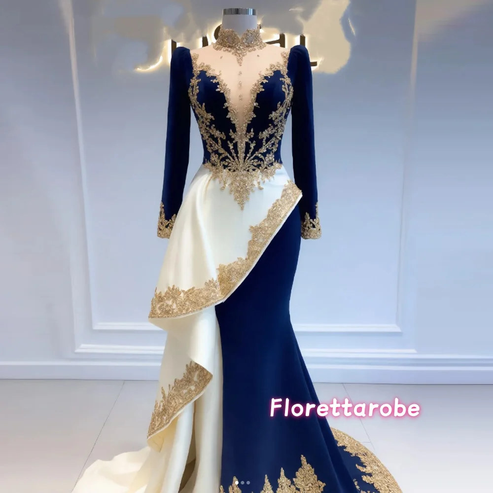 Customized Designer Contrast Color Sexy High-Coller Prom Dress Long Sleeves Appliques Sequins Beaded Long Evening Dresses
Customized Designer Contrast Color Sexy High-Coller Prom Dress Long Sleeves Appliques Sequins Beaded Long Evening Dresses