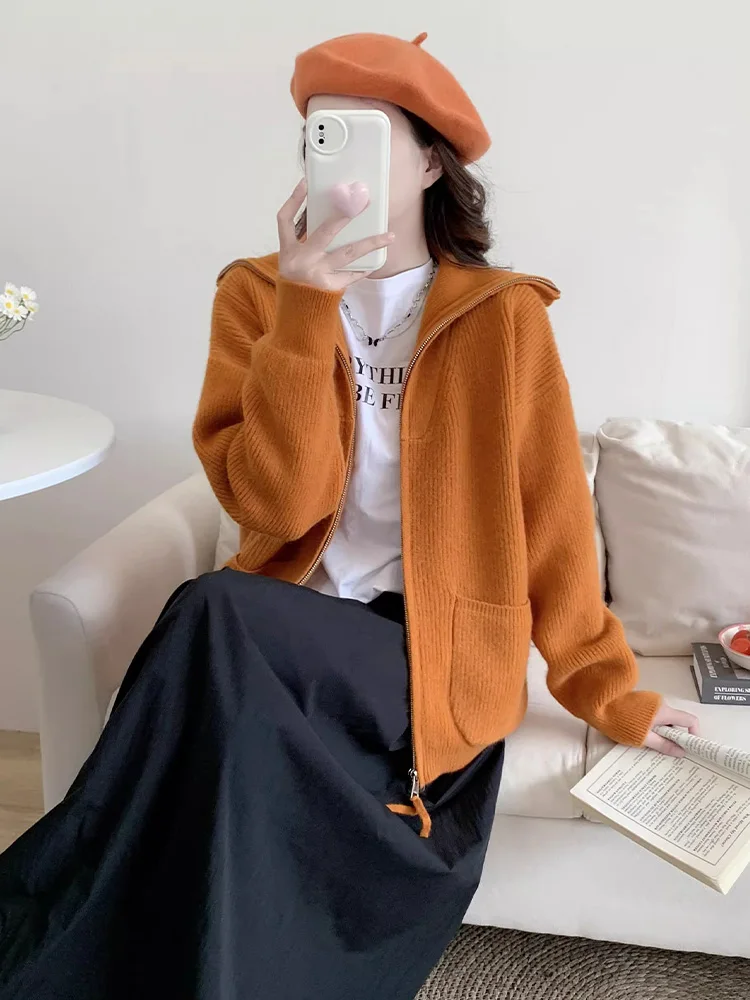 Ladies Thickened Zipper Pure Color Lazy Knitted Sweater Coat Casual Loose Style Outerwear Slimming Cardigan Comfortable Fashi...
Ladies Thickened Zipper Pure Color Lazy Knitted Sweater Coat Casual Loose Style Outerwear Slimming Cardigan Comfortable Fashi...