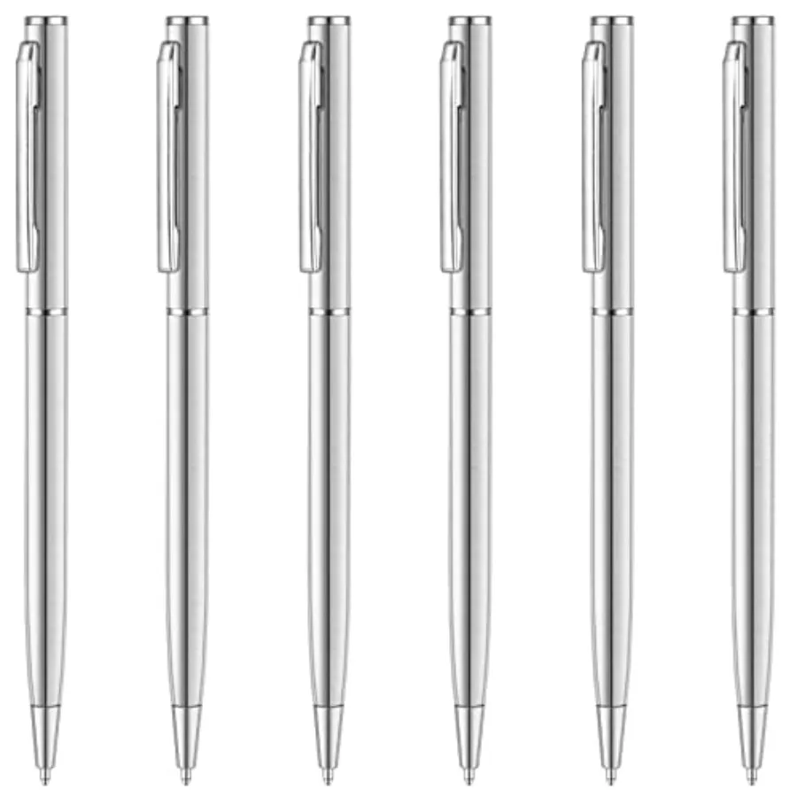 Slim Stainless Steel Retractable Ballpoint Pens, Nice Gift for Business Office Students Teachers Wedding Christmas, Medium Poin
Slim Stainless Steel Retractable Ballpoint Pens, Nice Gift for Business Office Students Teachers Wedding Christmas, Medium Poin