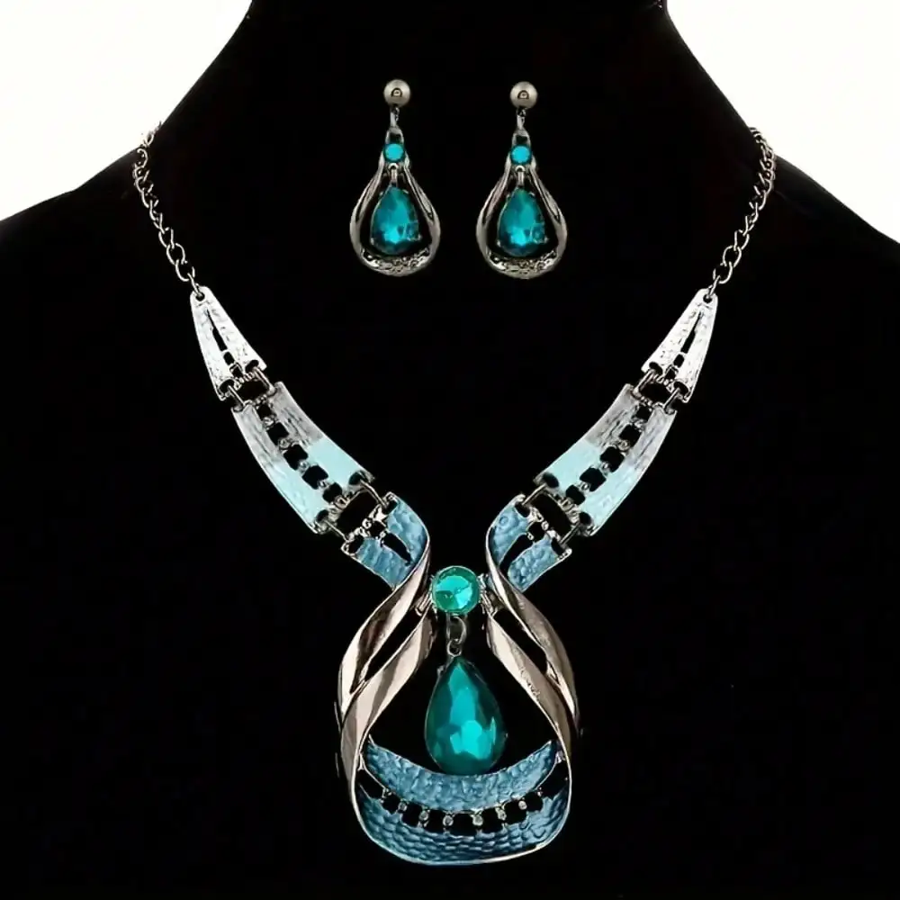 Bohemian Drop Jewelry Set - Elegant Pendant Necklace With Earrings For Everyday Wear Gift Gifts for Mom Sister Friend
Bohemian Drop Jewelry Set - Elegant Pendant Necklace With Earrings For Everyday Wear Gift Gifts for Mom Sister Friend