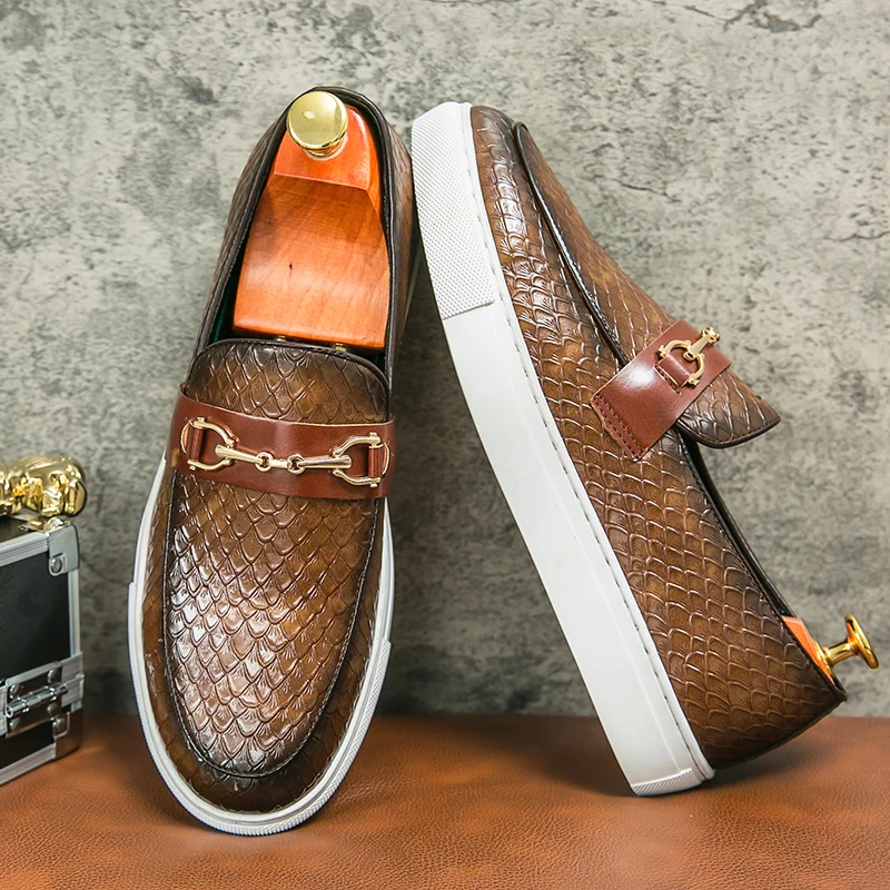 British Style Men Brown Loafers Shoes Fashion Casual Leather Shoes Men Slip on Flat Shoes Comfortable Social Male Dress Footwear
British Style Men Brown Loafers Shoes Fashion Casual Leather Shoes Men Slip on Flat Shoes Comfortable Social Male Dress Footwear