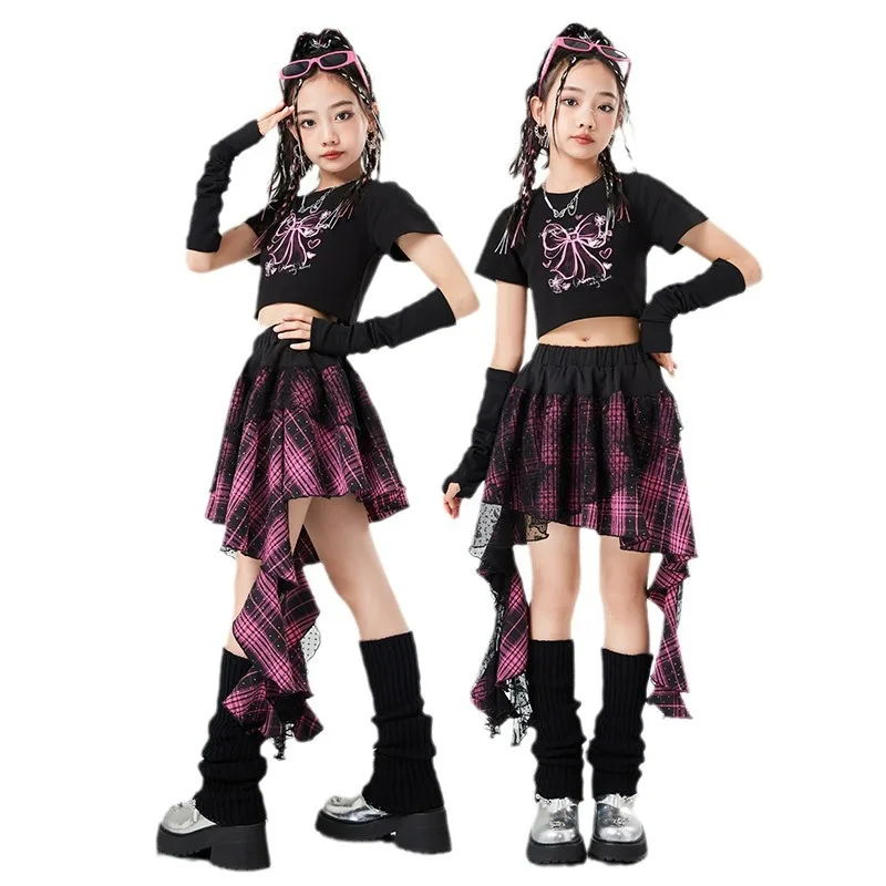 Hip Hop Girls Crop Top Street Dance Gauze K-pop Plaid Skirts Kids Streetwear Children Jazz Cheerleader Costumes Clothes Sets
Hip Hop Girls Crop Top Street Dance Gauze K-pop Plaid Skirts Kids Streetwear Children Jazz Cheerleader Costumes Clothes Sets