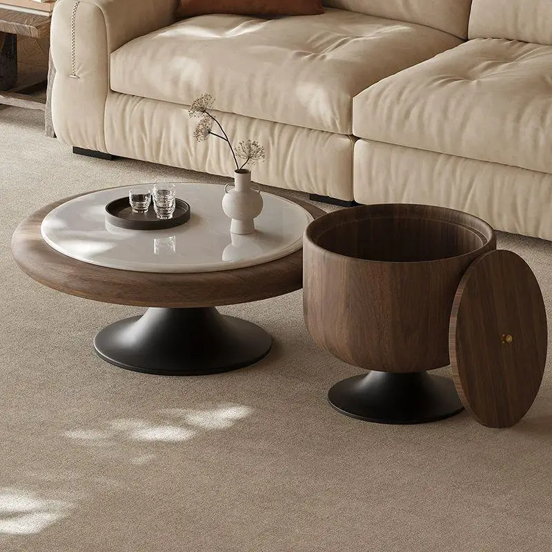HYS retro round marble with storage coffee table combination home silent wind apartment home living room art beautiful new table
HYS retro round marble with storage coffee table combination home silent wind apartment home living room art beautiful new table
