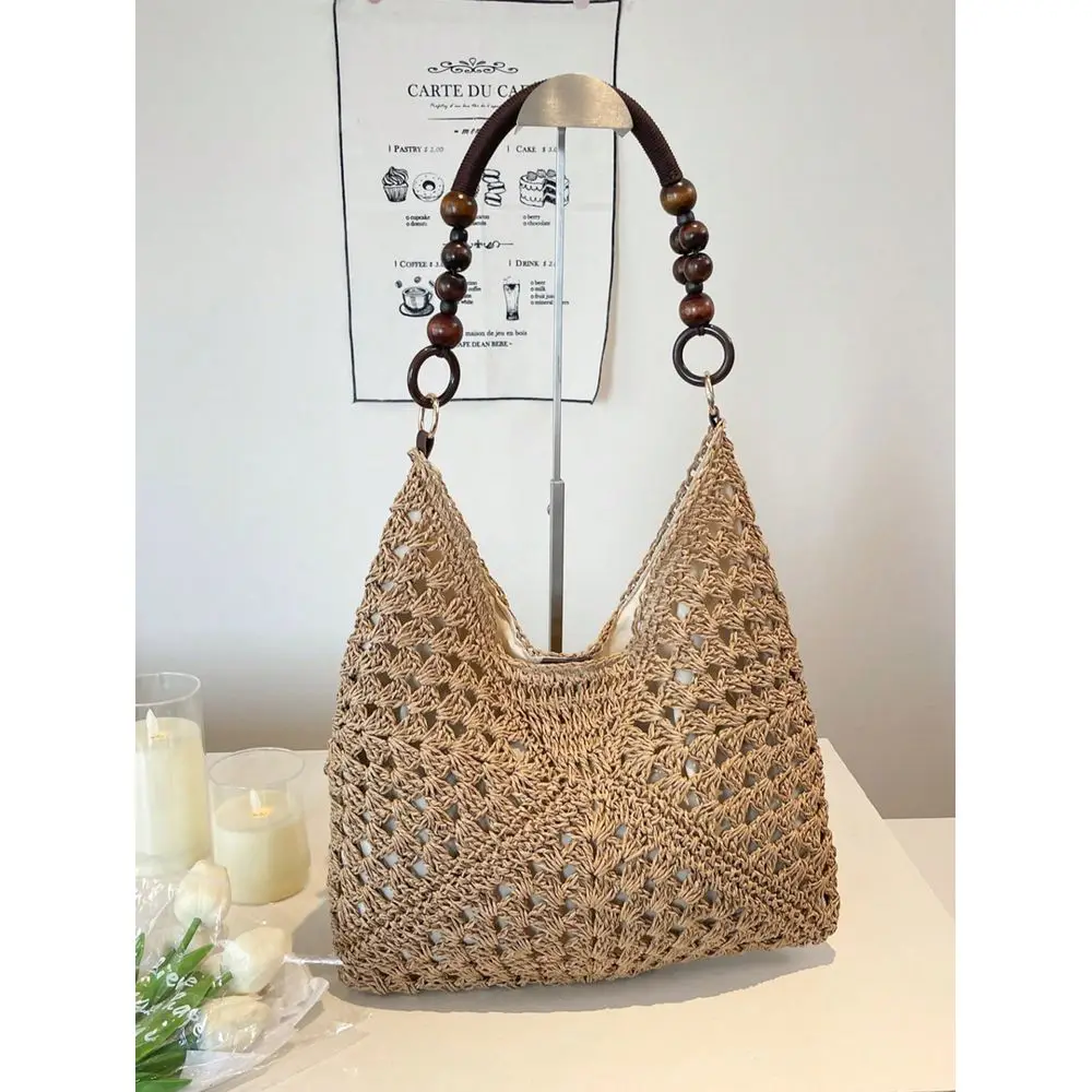 Large Capacity Portable Womens Woven Straw Shoulder Bag Medium Handbag With Handle For Beach Vacation ,Holiday
Large Capacity Portable Womens Woven Straw Shoulder Bag Medium Handbag With Handle For Beach Vacation ,Holiday