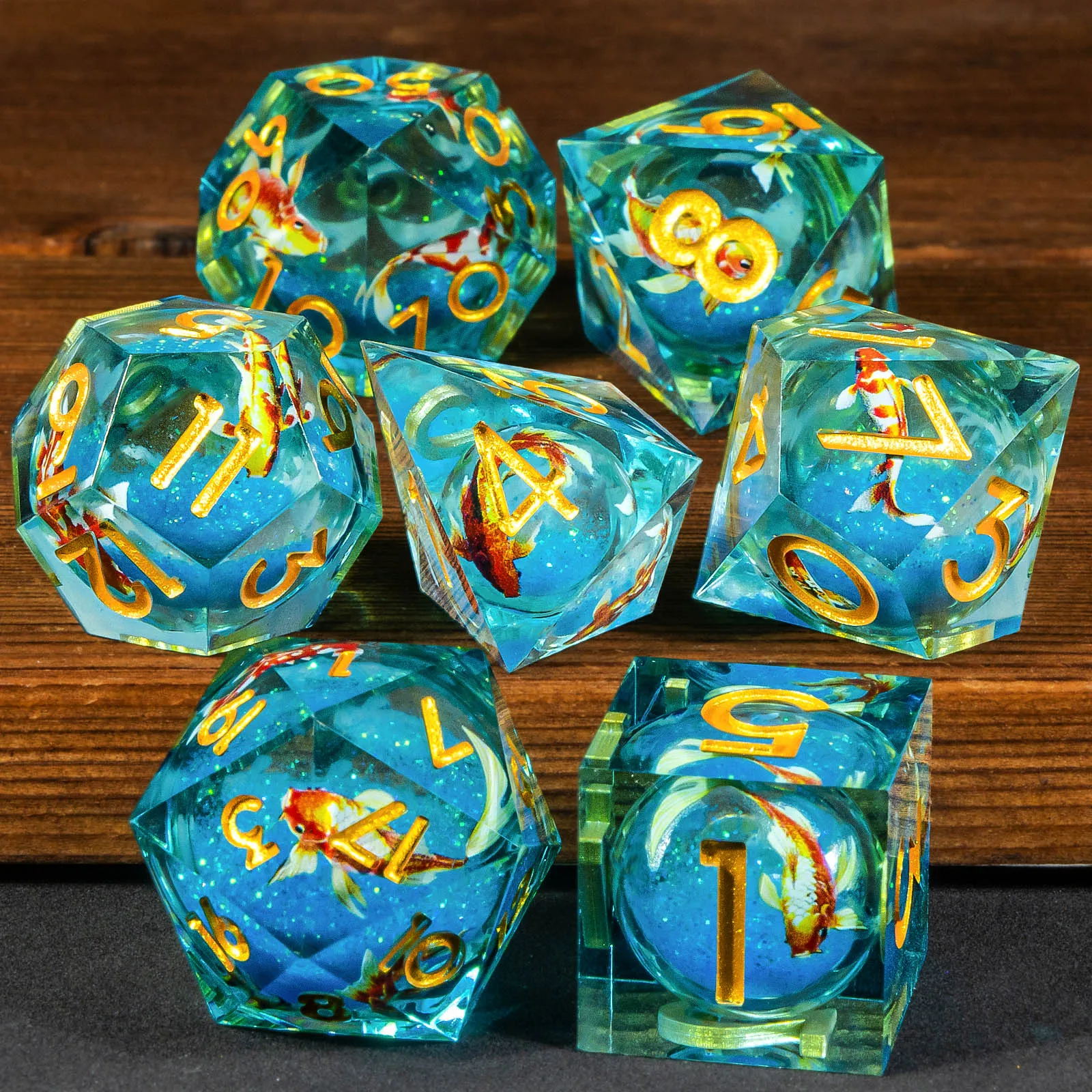 Liquid Core DND Dice Set, Fish 7pcs Sharp Edge Resin Dice Set for Dungeon and Dragon, Role Playing D&D Dice D20 D12 D10 D8 D6 D4
Liquid Core DND Dice Set, Fish 7pcs Sharp Edge Resin Dice Set for Dungeon and Dragon, Role Playing D&D Dice D20 D12 D10 D8 D6 D4