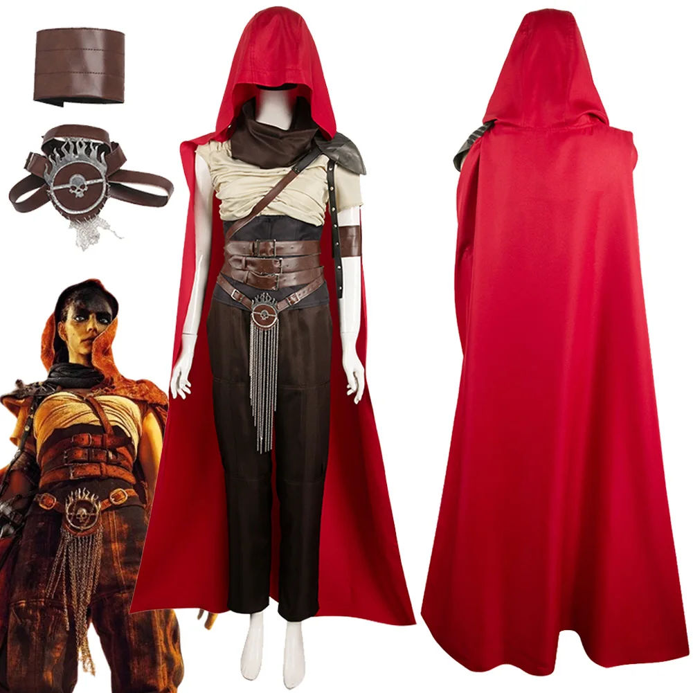 Furiosa Cosplay Women Red Cloak Costume 2024 Movie Furiosa Max Saga Roleplay Outfits Handguard Girdle Adult Halloween Party Suit
Furiosa Cosplay Women Red Cloak Costume 2024 Movie Furiosa Max Saga Roleplay Outfits Handguard Girdle Adult Halloween Party Suit
