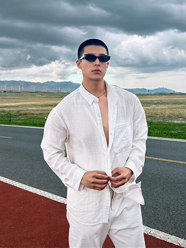White Cotton Linen Feel Long Sve irt Men's Summer Thin Sun Protection Outerwear Loose Fit Youthful Sle Regular Thin
White Cotton Linen Feel Long Sve irt Men's Summer Thin Sun Protection Outerwear Loose Fit Youthful Sle Regular Thin