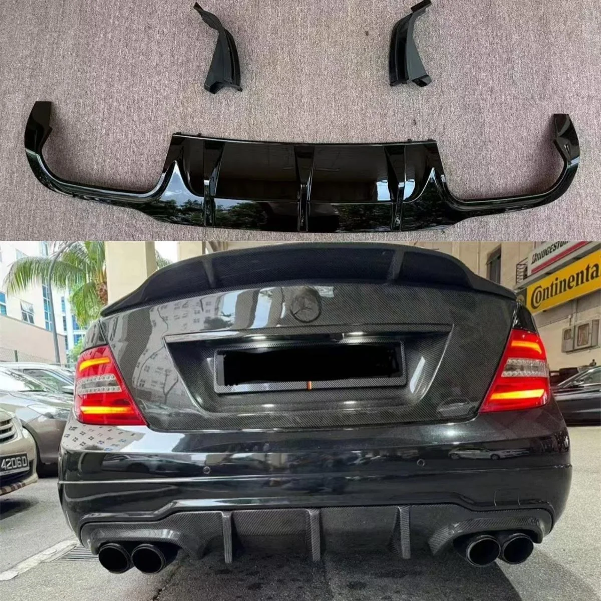 Для Mercedes-Benz C-класса 2011-2014 (рестайлинг) W204 C204 S204: задний диффузор с карбоновым покрытием (стиль AMG и C63 PP)
Для Mercedes-Benz C-класса 2011-2014 (рестайлинг) W204 C204 S204: задний диффузор с карбоновым покрытием (стиль AMG и C63 PP)