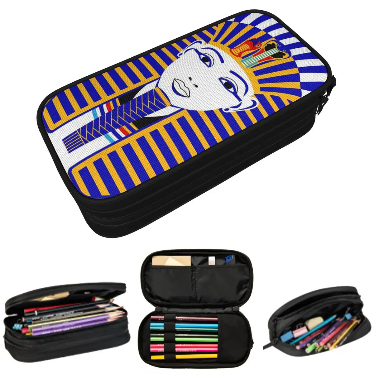 Egyptian Pharaoh With Golden Crown Illustration Pencil Case for School Pen Box Pencil Bag Stationery Supplies Pen Holder Bag
Egyptian Pharaoh With Golden Crown Illustration Pencil Case for School Pen Box Pencil Bag Stationery Supplies Pen Holder Bag