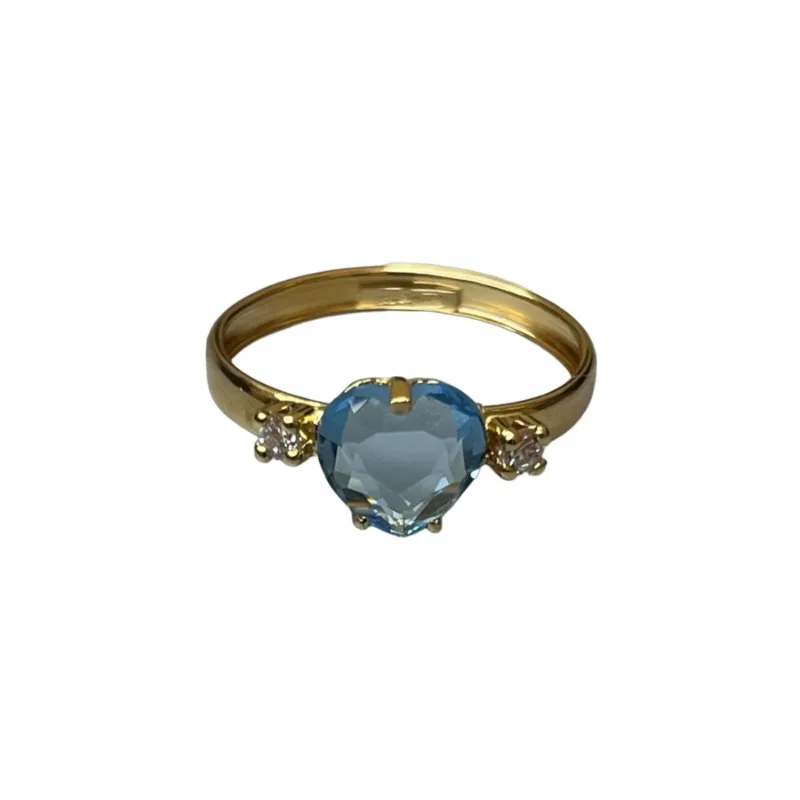 Huecos Raf 9k gold ring made in Spain with heart-cut amethyst and zirconia side trim
Huecos Raf 9k gold ring made in Spain with heart-cut amethyst and zirconia side trim