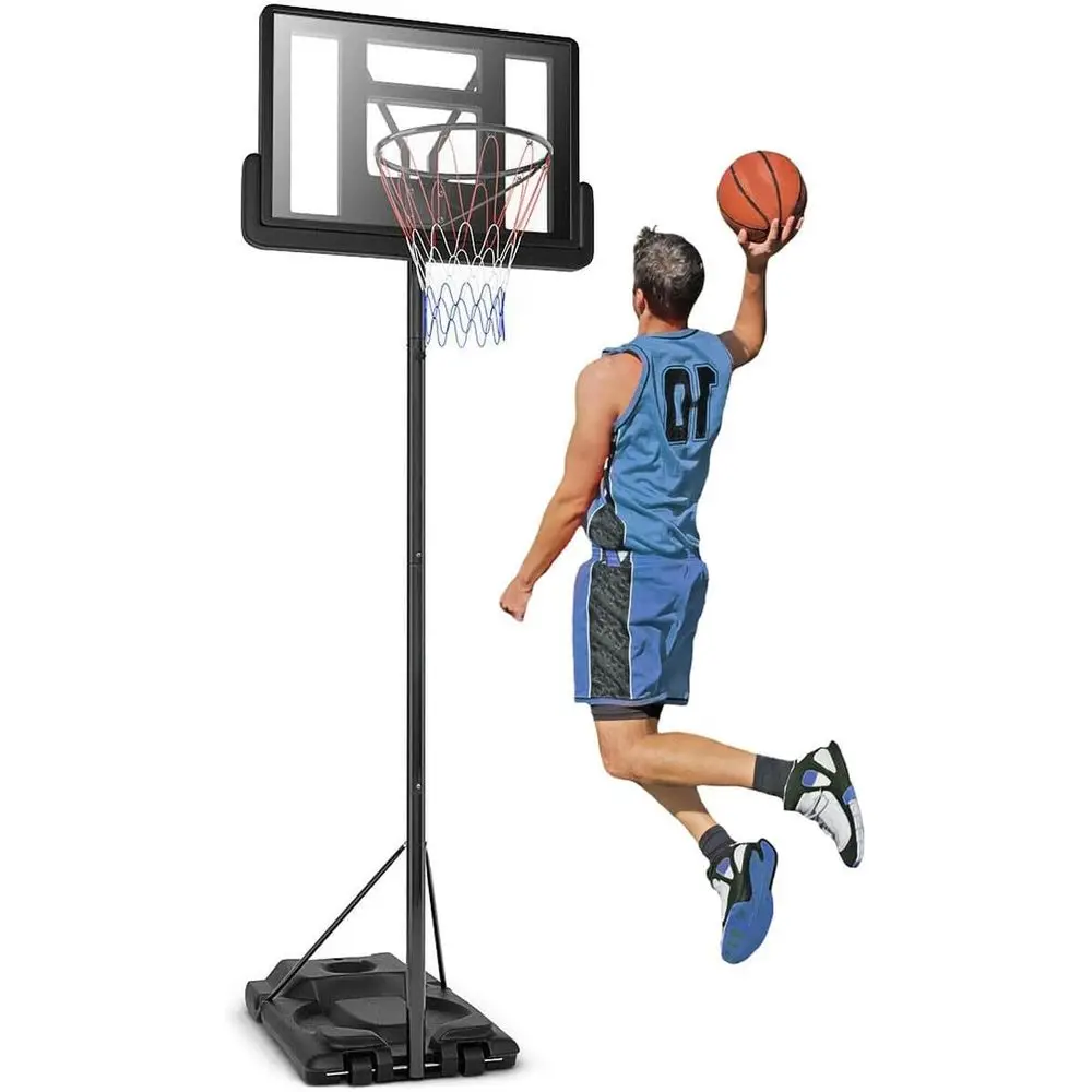 Portable Height-Adjustable Basketball Hoop with Shatterproof Backboard and Wheels
Portable Height-Adjustable Basketball Hoop with Shatterproof Backboard and Wheels
