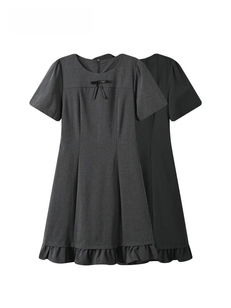 Summer New Style Small Fragrance Wind Short Sleeve Dress Women plus Size Middle Length Waist in Dress a Line Skirt
Summer New Style Small Fragrance Wind Short Sleeve Dress Women plus Size Middle Length Waist in Dress a Line Skirt