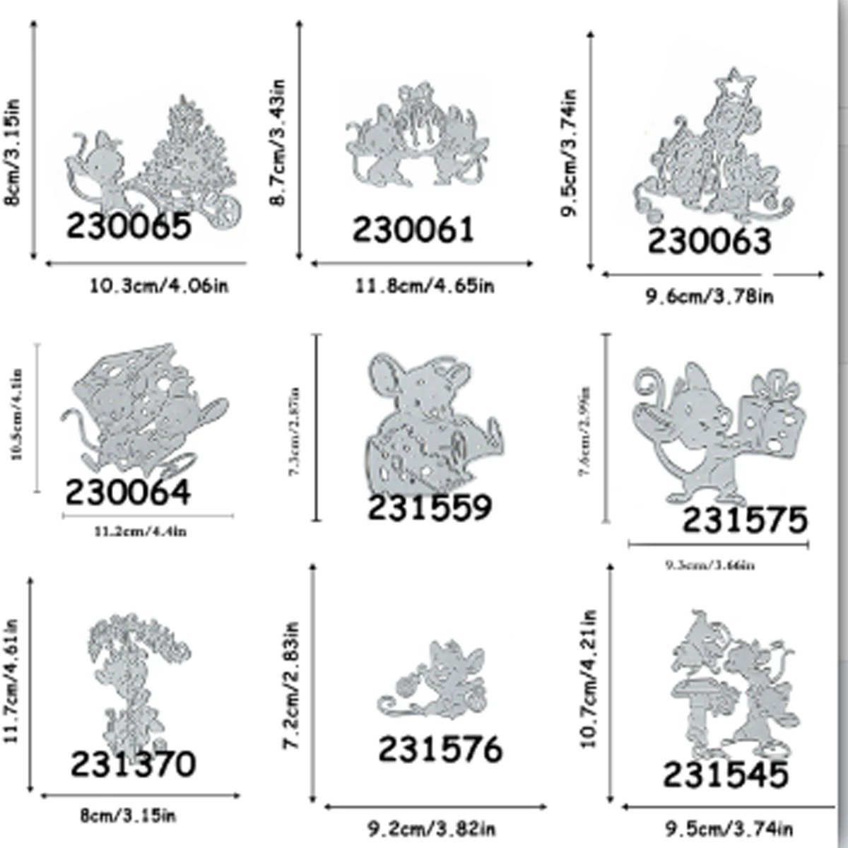 Clearance Animal Mouse 9PCS Scrapbooking Die Cut Card Making Mold Embossing Template Mold Crafts Cutting Dies 2025 New Arrivals
Clearance Animal Mouse 9PCS Scrapbooking Die Cut Card Making Mold Embossing Template Mold Crafts Cutting Dies 2025 New Arrivals