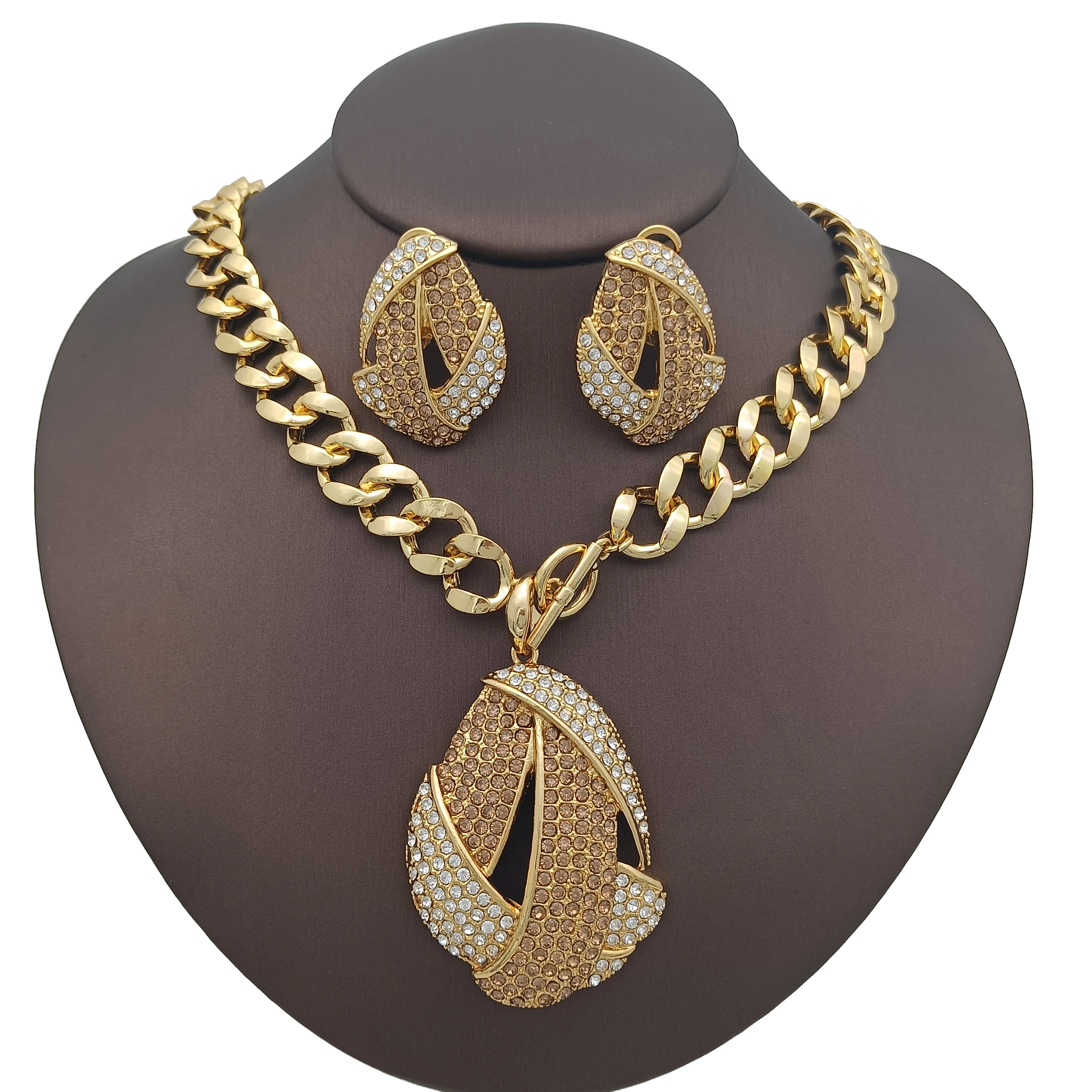 Dubai Jewelry Set For Women Rhinestone Necklace Earring Set for Women Wedding Party Rhinestone Necklace Earring Jewellery Set 
Dubai Jewelry Set For Women Rhinestone Necklace Earring Set for Women Wedding Party Rhinestone Necklace Earring Jewellery Set