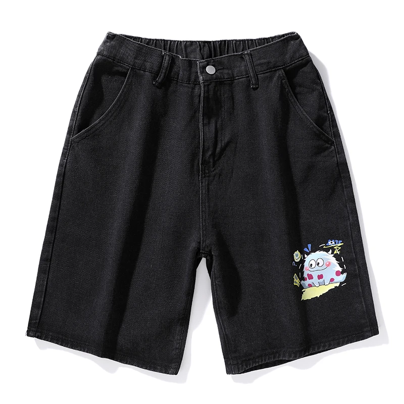 2022 spring and summer new brand youth men's fashion printing cartoon denim shorts thin elastic waist loose casual straight pant
2022 spring and summer new brand youth men's fashion printing cartoon denim shorts thin elastic waist loose casual straight pant