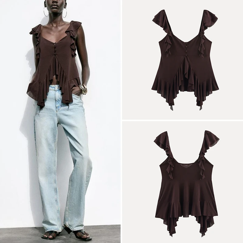 Casual Decorative oulder Strap Women's Top Layered Sle Summer New Arrival Street Faion Pure Color Polyester Fiber
Casual Decorative oulder Strap Women's Top Layered Sle Summer New Arrival Street Faion Pure Color Polyester Fiber