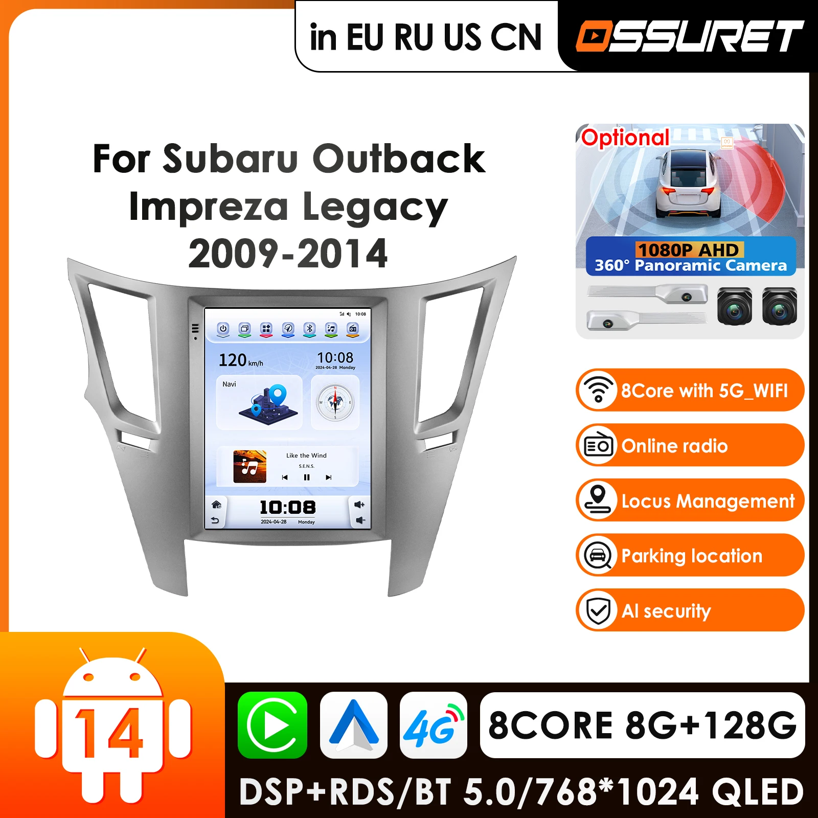 Автомагнитола OSSURET Android 14 9.7 дюймов для Subaru Outback Impreza Legacy 2009-2014, мультимедийный видеоплеер, Carplay, 4G, стереосистема
Автомагнитола OSSURET Android 14 9.7 дюймов для Subaru Outback Impreza Legacy 2009-2014, мультимедийный видеоплеер, Carplay, 4G, стереосистема