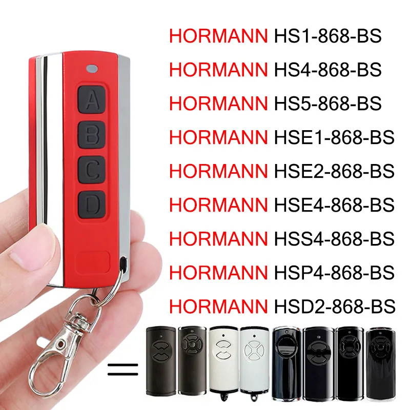 HORMANN BS Series HSE4 HSE1 HSE2 HS1 HS4 HS5 HSS4 HSD2 HSP4 Garage Door Remote Control 868 BS Garage Door Controls Transmitter
HORMANN BS Series HSE4 HSE1 HSE2 HS1 HS4 HS5 HSS4 HSD2 HSP4 Garage Door Remote Control 868 BS Garage Door Controls Transmitter