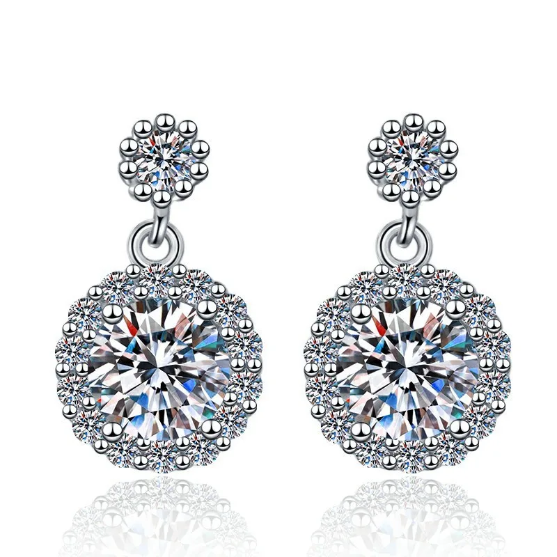 ZFSILVER Trendy 925 Fresh Silver Moissanite Classic Design Dangle Round Earring For Charms Women Accessories Jewelry Gift ES0083
ZFSILVER Trendy 925 Fresh Silver Moissanite Classic Design Dangle Round Earring For Charms Women Accessories Jewelry Gift ES0083