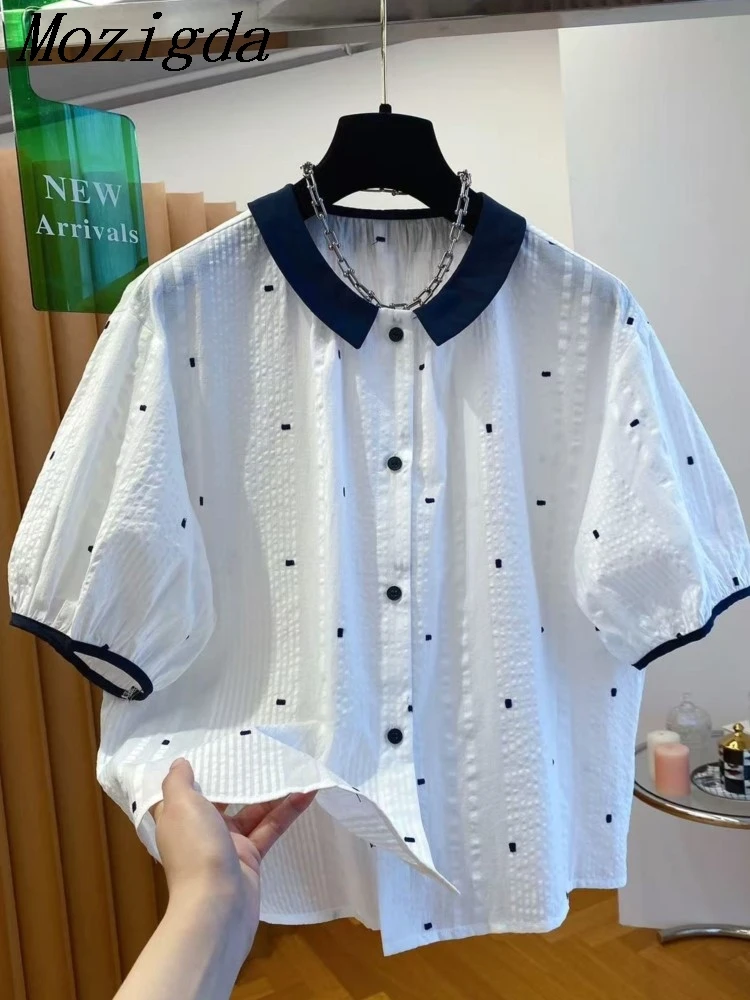 Summer Polka Dot Shirt Blouse Women New White Loose Puff Sleeve Sweet Ladies Tops Shirts
Summer Polka Dot Shirt Blouse Women New White Loose Puff Sleeve Sweet Ladies Tops Shirts
