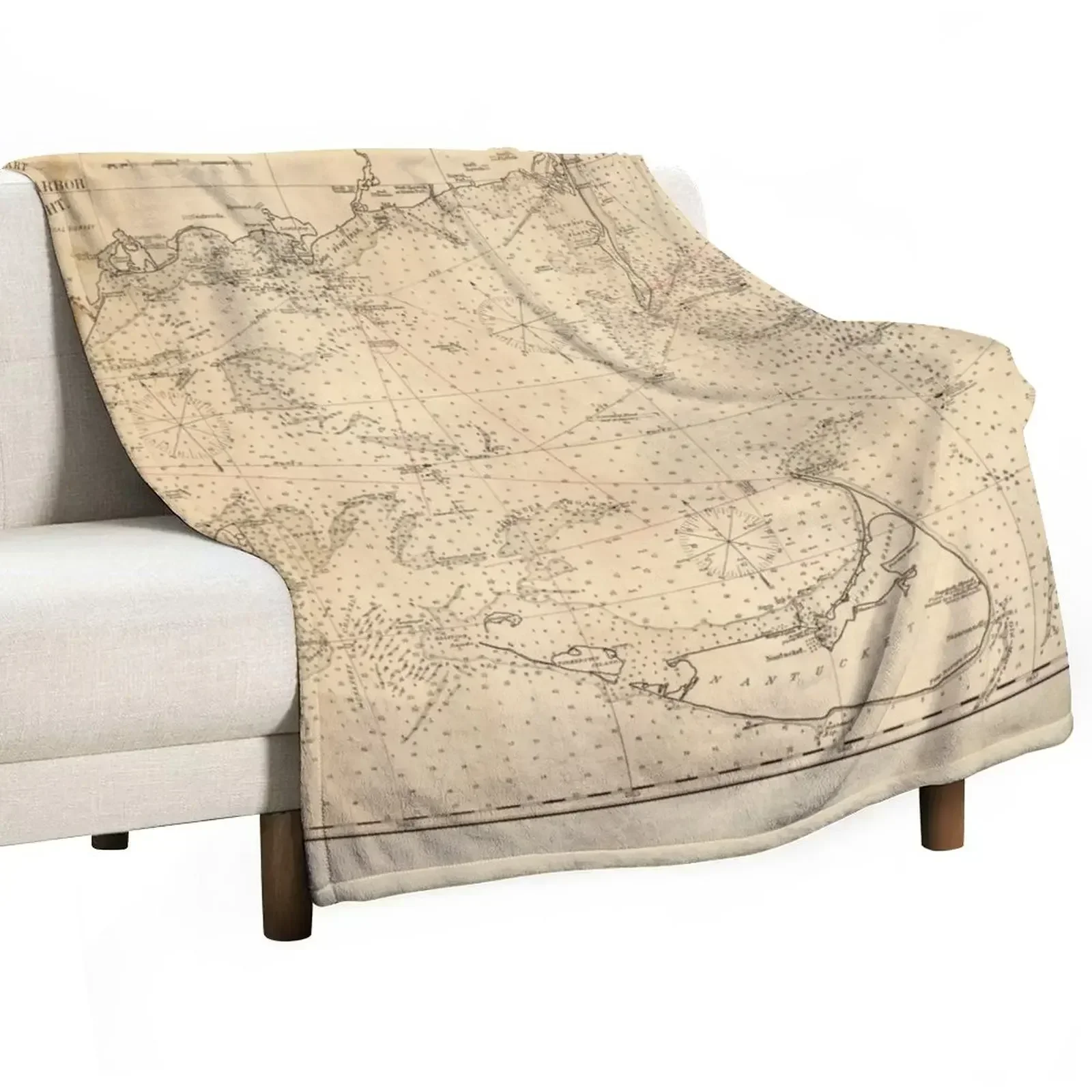 Old Nantucket & Cape Cod Map (1894) Vintage Coastal Massachusetts Chart Throw Blanket
Old Nantucket & Cape Cod Map (1894) Vintage Coastal Massachusetts Chart Throw Blanket