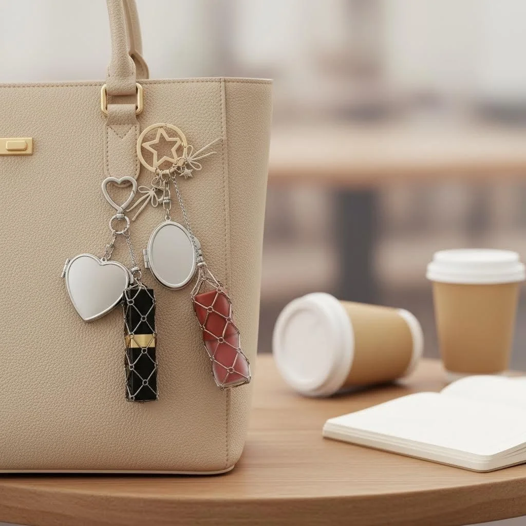 Модный кулон для сумки, оригинальный простой металлический брелок из нержавеющей стали, аксессуар для ключей, с красным сетчатым кармашком, можно персонализировать
Модный кулон для сумки, оригинальный простой металлический брелок из нержавеющей стали, аксессуар для ключей, с красным сетчатым кармашком, можно персонализировать