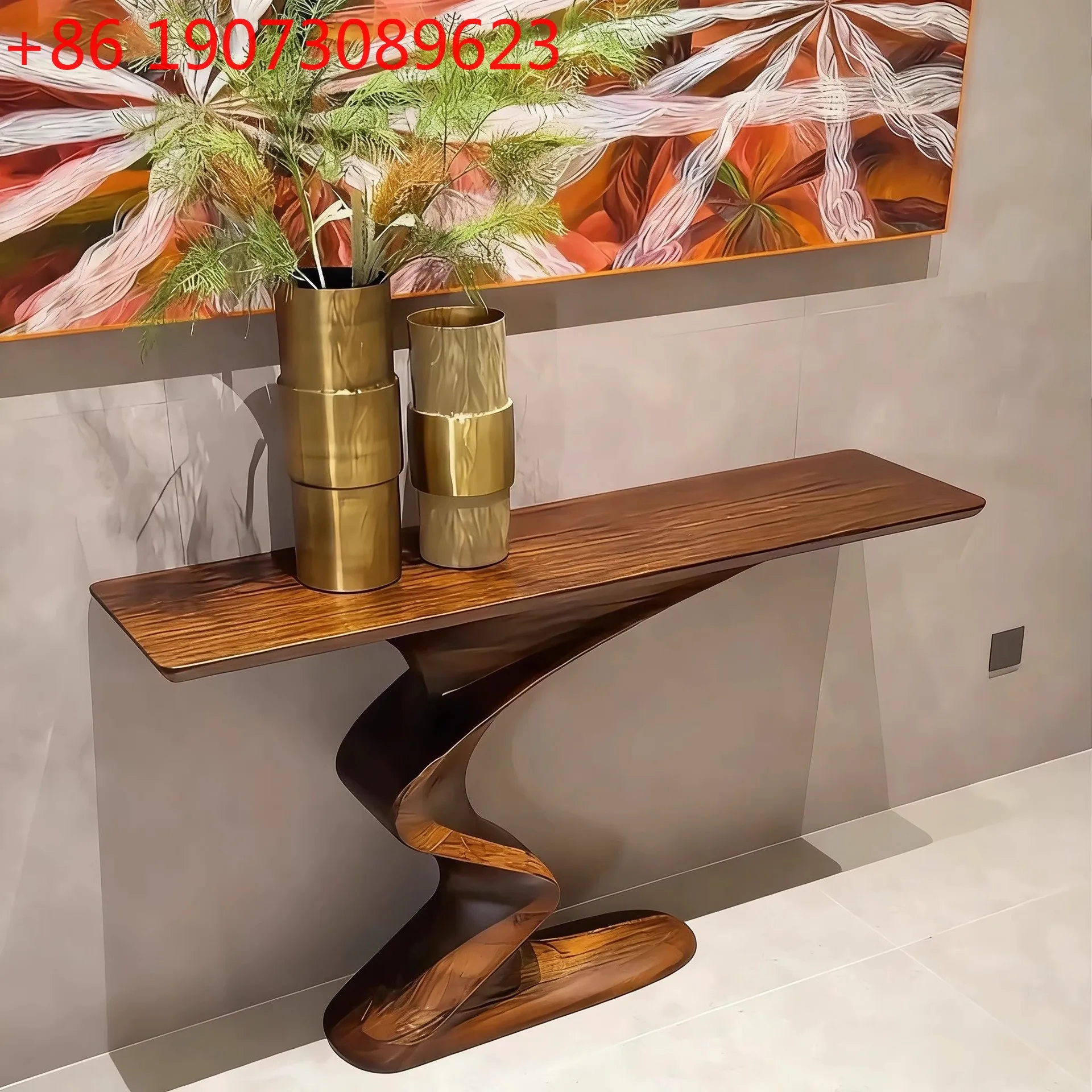 New Chinese-style all-solid wood entrance table, special-shaped creative high-end strip case, home against the wall,black walnut
New Chinese-style all-solid wood entrance table, special-shaped creative high-end strip case, home against the wall,black walnut