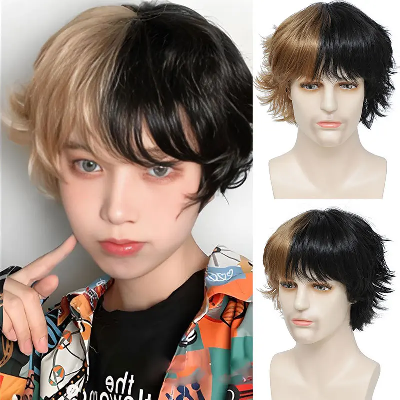 Cross border European and American new men's brown black fluffy short curly hair double pack-Synthetic fiber wig
Cross border European and American new men's brown black fluffy short curly hair double pack-Synthetic fiber wig