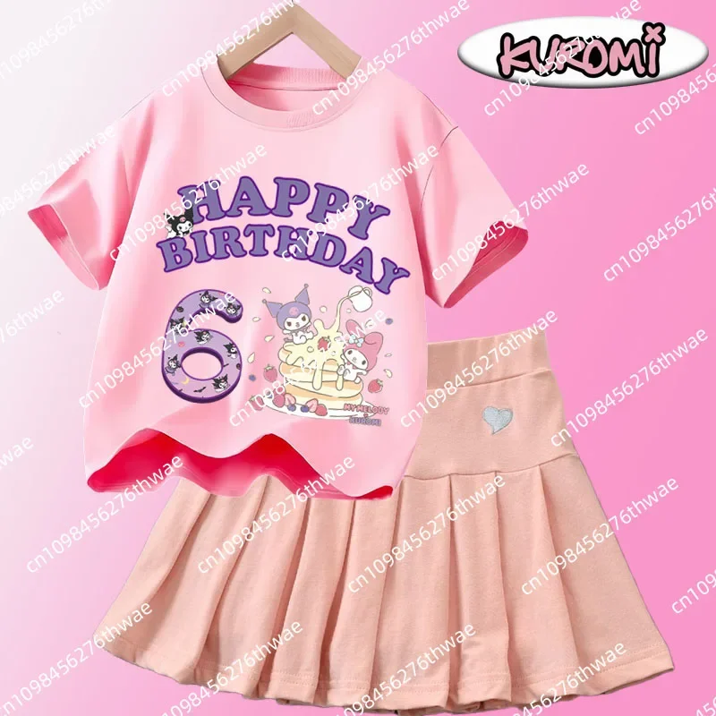 Pleated skirt JK uniform Kuromimi Sanrio series 1-12 years old gift new children's set T-shirt cartoon print cute girl casualtop
Pleated skirt JK uniform Kuromimi Sanrio series 1-12 years old gift new children's set T-shirt cartoon print cute girl casualtop