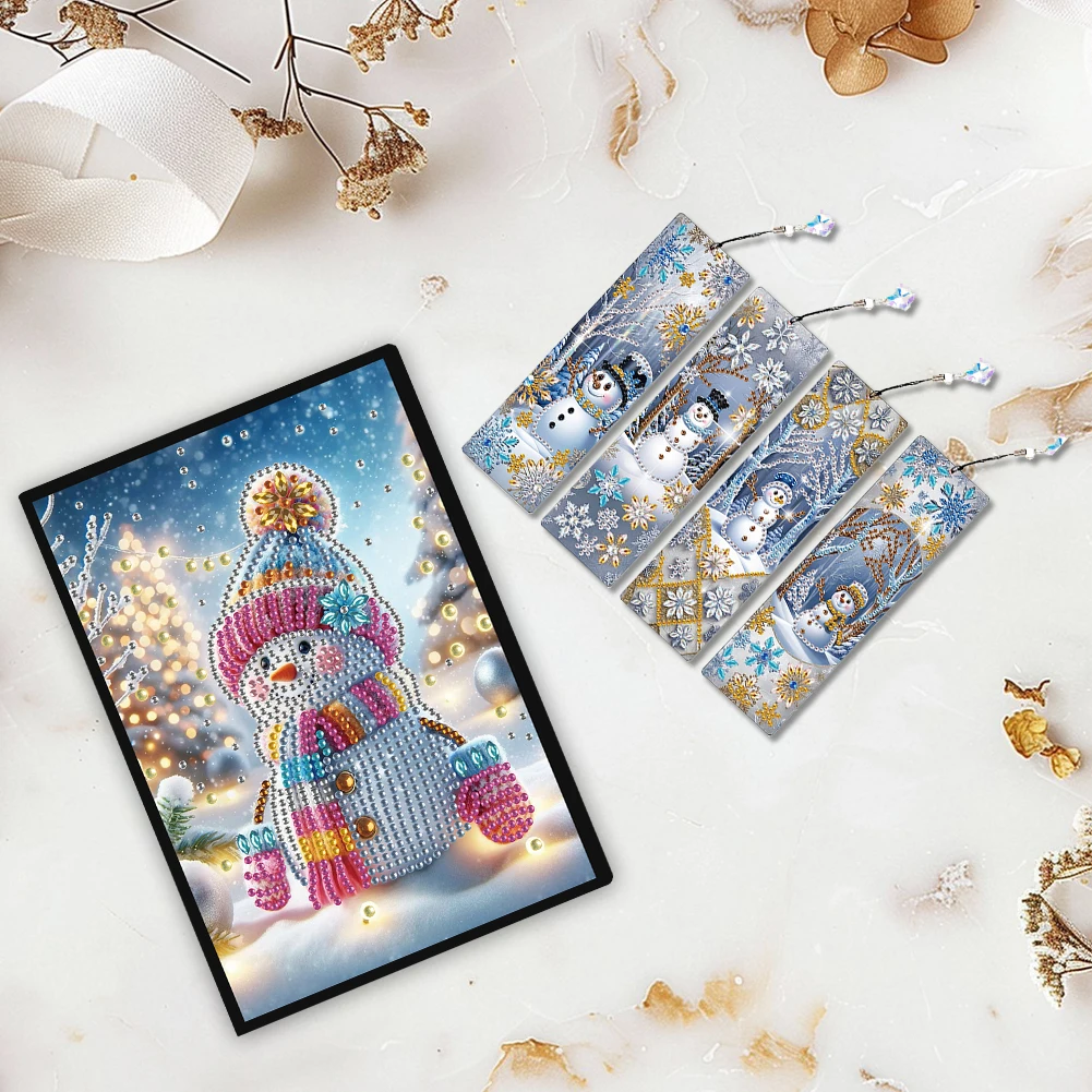 Snowman A5 Size Diamond Painting Notebook Set with 4Pcs Bookmark Holiday Gift (B)
Snowman A5 Size Diamond Painting Notebook Set with 4Pcs Bookmark Holiday Gift (B)